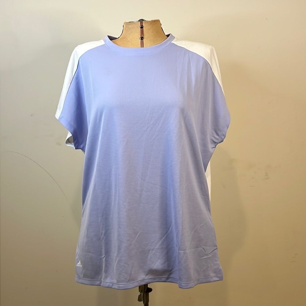 NWT Adidas Light Purple and White Top - Size XL